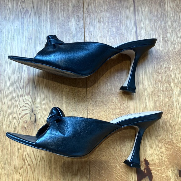 La interval open toe size 6 kitten, heel black shoes - Picture 4 of 6